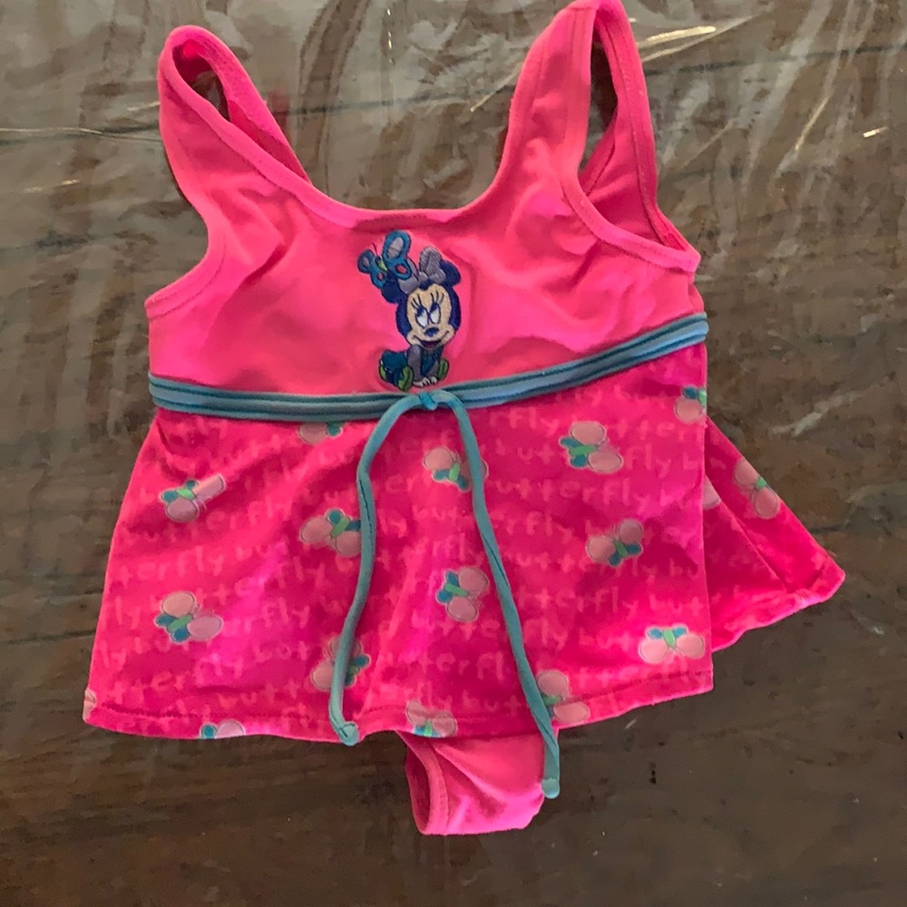 Disney Minnie Mouse 1 Piece Girls Swimsuit 12 Mth